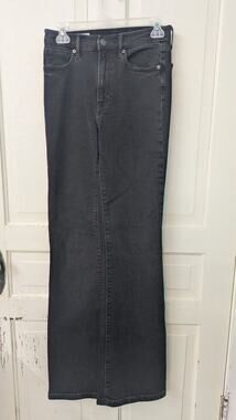 GAP 70's Flare High Rise Jeans Womens 27/4Tall black